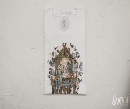 The First Noel Sublimation Design PNG Digital Download Printable Christmas Religious Nativity Baby Jesus Leopard Cheetah Faith