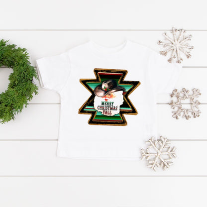Merry Christmas Y’all Cowboy Hat Santa PNG Digital Download Sublimation Printing Printable Serape Cowboy Western Christmas Rustic