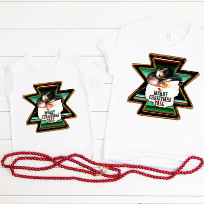 Merry Christmas Y’all Cowboy Hat Santa PNG Digital Download Sublimation Printing Printable Serape Cowboy Western Christmas Rustic