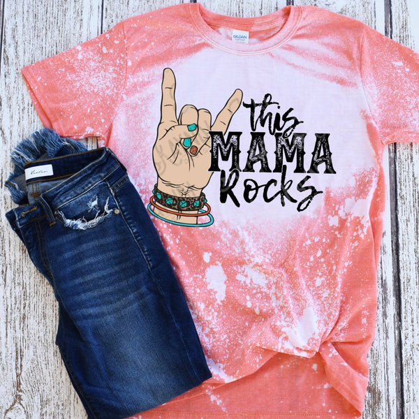 Mama Rocks Set This Mamma and My Mama Sublimation Design PNG Digital Download Printable Rock Hand Sign Rocker Mom Mamma Stud Glitter Leopard