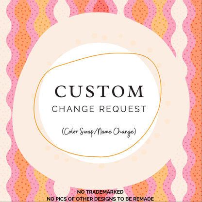 Custom Color or Name Swap Sublimation Design PNG Digital Download Printable