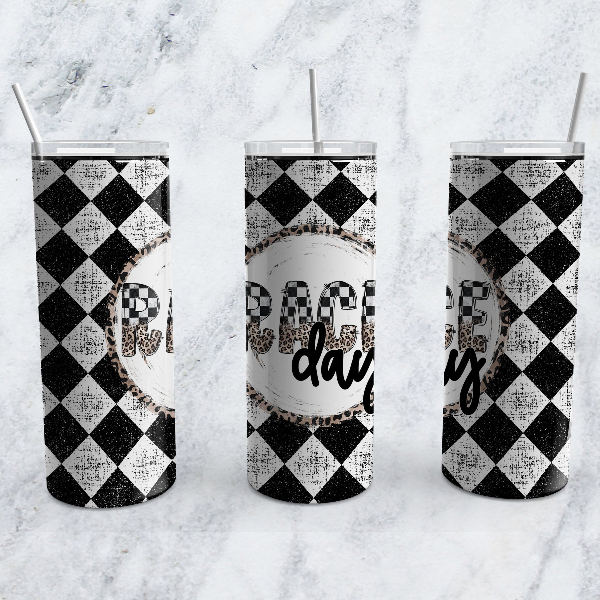 Race Day Tumbler Sublimation Design PNG Digital Download Printable Checker Flag Racing