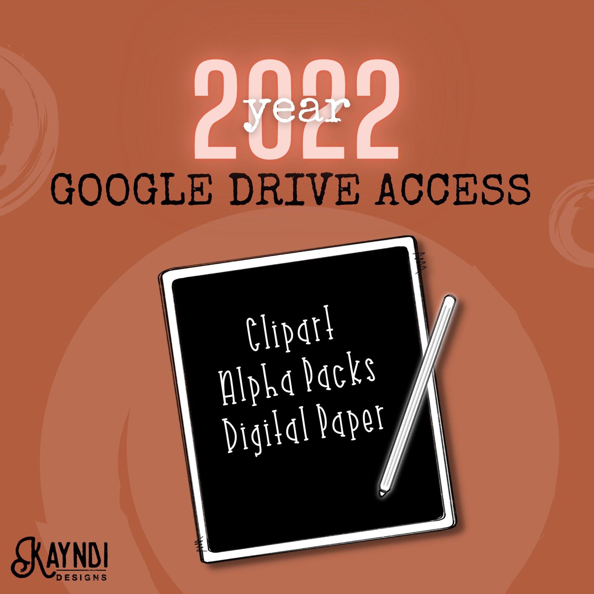 KaylaDesigns 2022 Yearly Clipart Drive Access