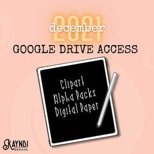 December 2021 Clipart Drive Access Digital Downloads