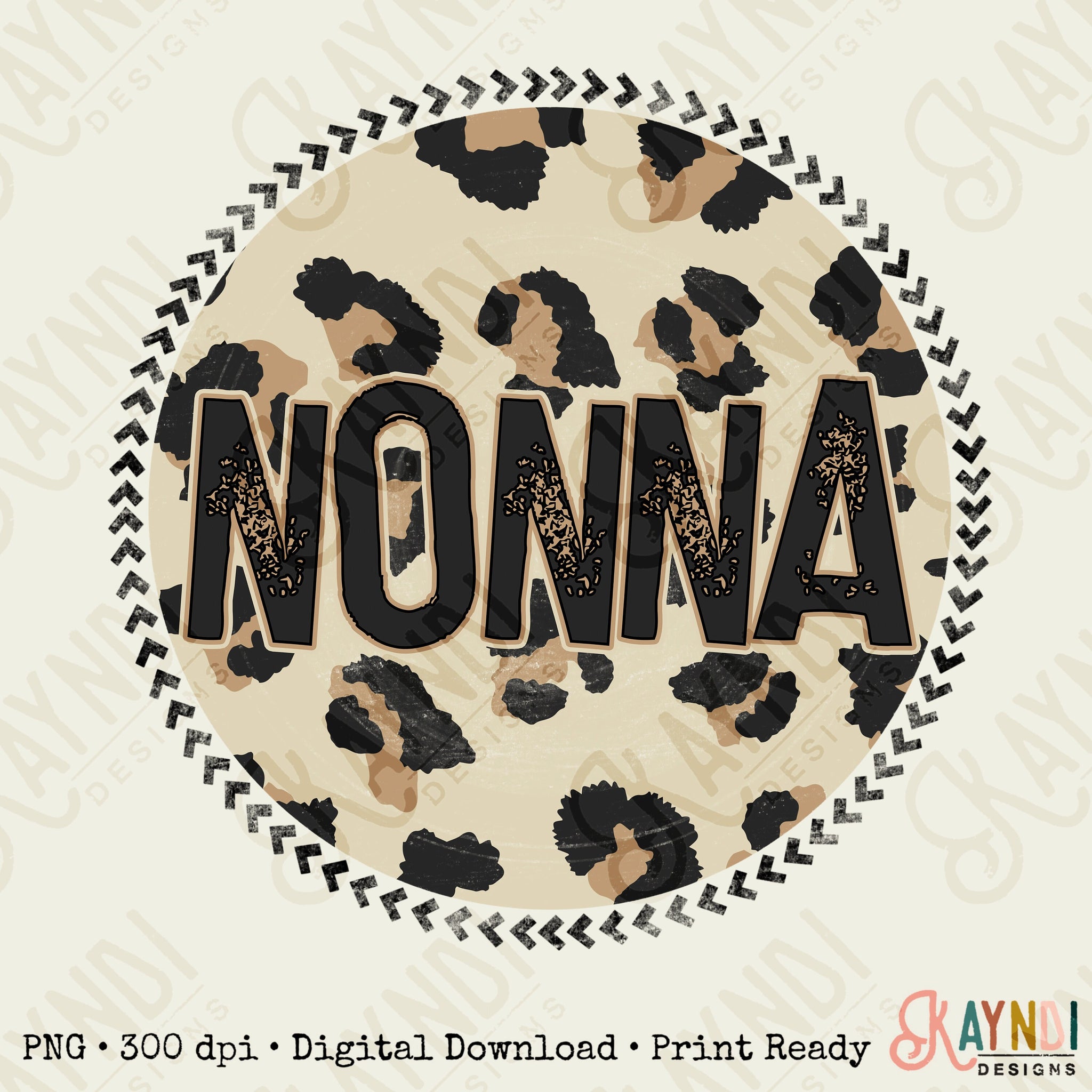 Nonna Sublimation Design PNG Digital Download Printable Leopard Mothers Day Mama Mini Cheetah Mom Momma Aunt Grandma Granddaughter Niece