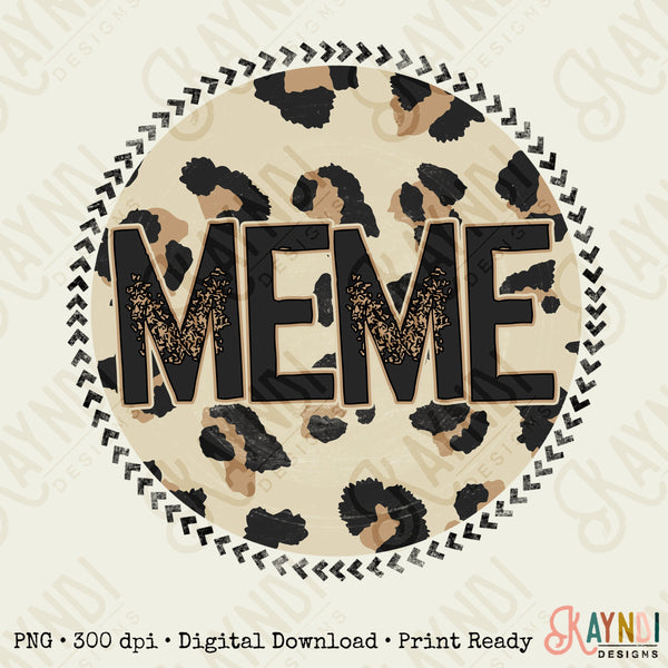 Meme Sublimation Design PNG Digital Download Printable Leopard Mothers Day Mama Mini Cheetah Mom Momma Aunt Grandma Granddaughter Niece