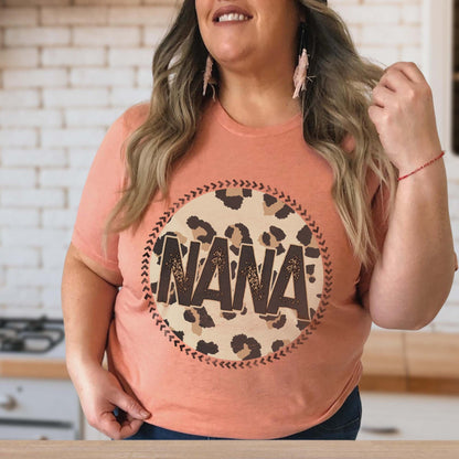 Nana Sublimation Design PNG Digital Download Printable Leopard Mothers Day Mama Mini Cheetah Mom Momma Aunt Grandma Granddaughter Niece