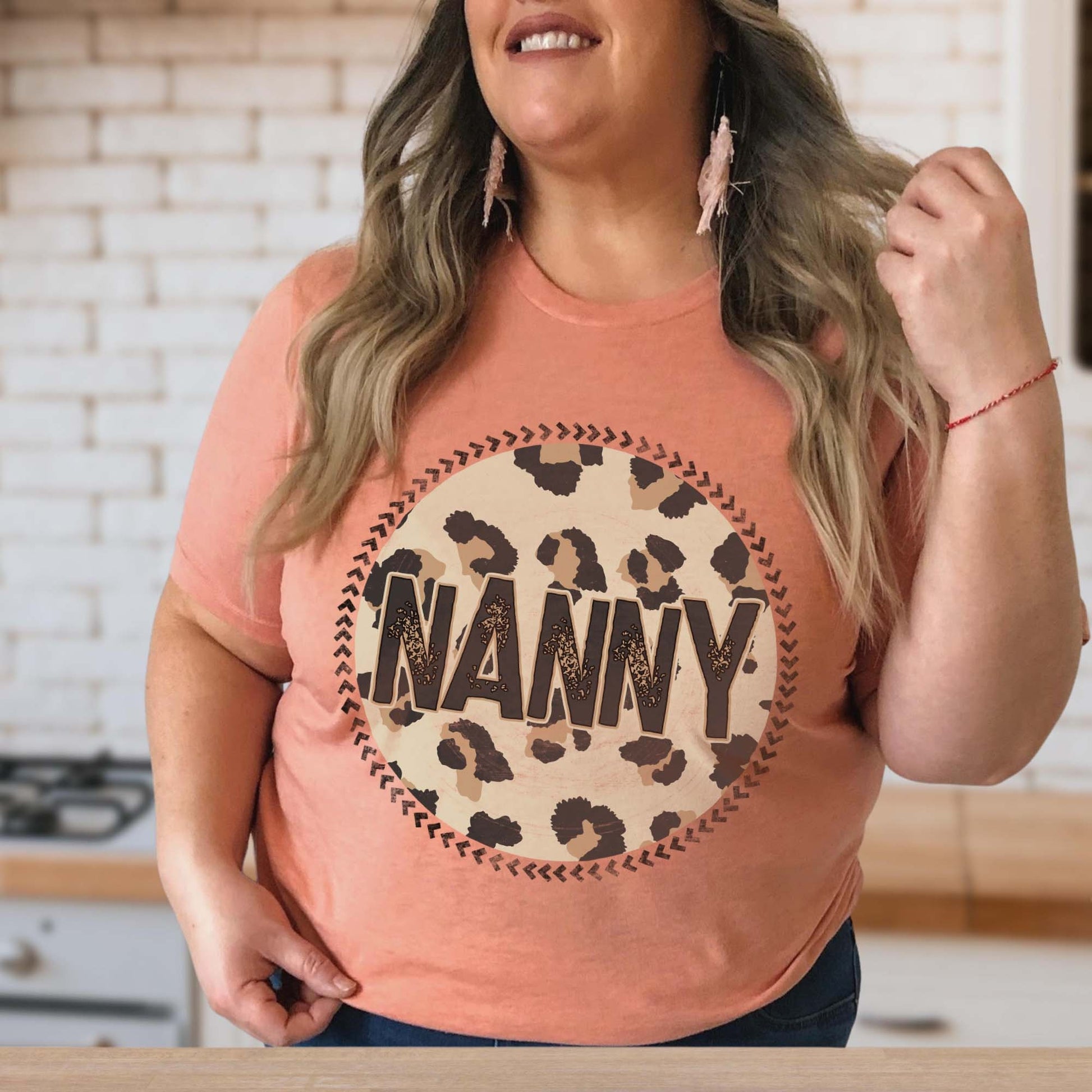 Nanny Sublimation Design PNG Digital Download Printable Leopard Mothers Day Mama Mini Cheetah Mom Momma Aunt Grandma Granddaughter Niece