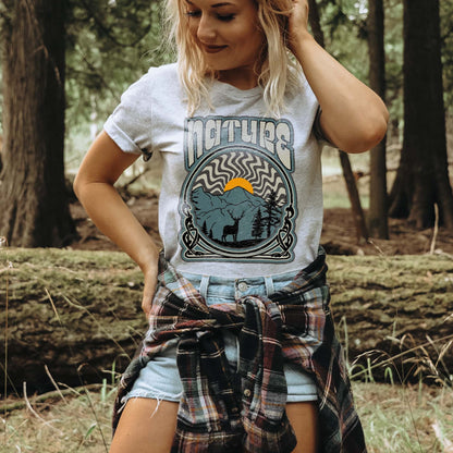 Retro Nature Sublimation Design PNG Digital Download Printable Mens Outdoor Adventure 70s Deer Hunting Season Manly Guys Boys Fathers Day