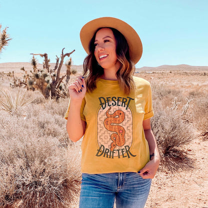 Desert Drifter Sublimation Design PNG Digital Download Printable Retro Adventure Snake Cactus Aztec Western Southern Country Vibes Boho