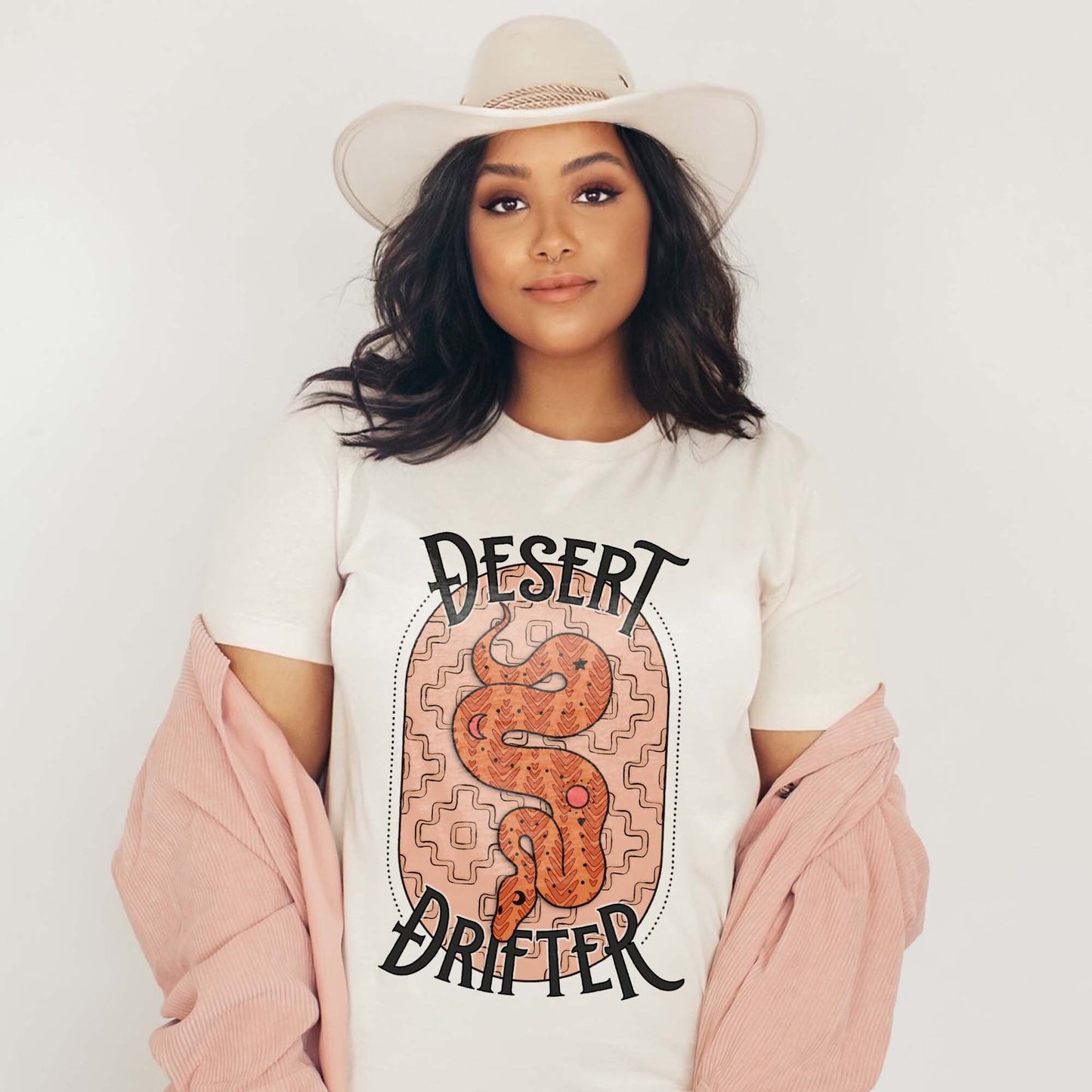 Desert Drifter Sublimation Design PNG Digital Download Printable Retro Adventure Snake Cactus Aztec Western Southern Country Vibes Boho