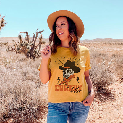 Cowboy Killer Sublimation Design PNG Digital Download Printable Western Cowgirl Desert Skeleton Skull Retro Groovy 90's Ranch Rodeo