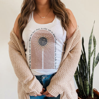 Ecclesiastes 1:9 Sublimation Design PNG Digital Download Printable Nothing New Under the Sun Bible Verse Christian Jesus Faith Retro Rainbow