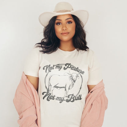 Not My Pasture Not My Bull Sublimation Design PNG Digital Download Printable Brahma Rodeo Cowboy Ranch Southern Western Cattle Farm Barbwire