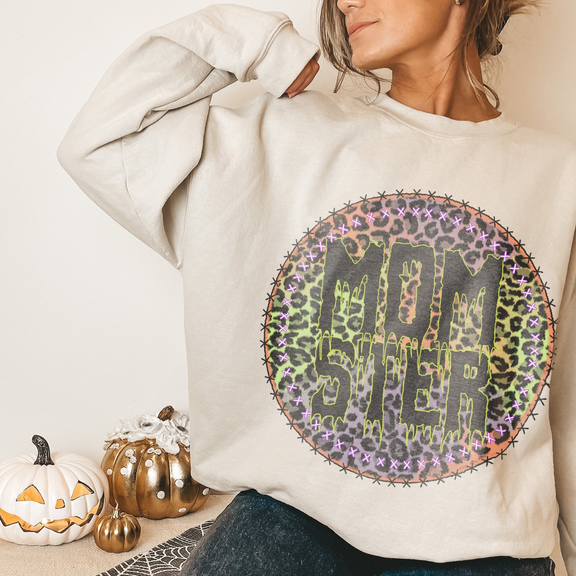 Momster Leopard Sublimation Design PNG Digital Download Printable Monster Mom Cheetah Halloween Fall Mama Zombie Creepy Spooky Ghoul