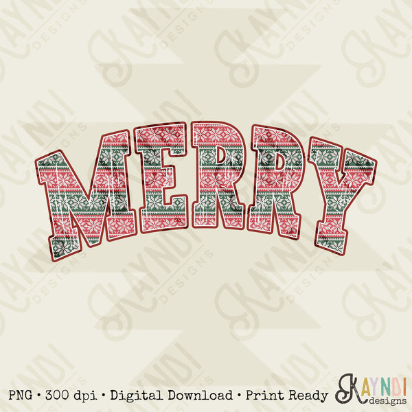 Merry Sublimation Design PNG Digital Download Printable Christmas Sweater Varsity College Merry Christmas Winter Mama Holly Jolly Retro