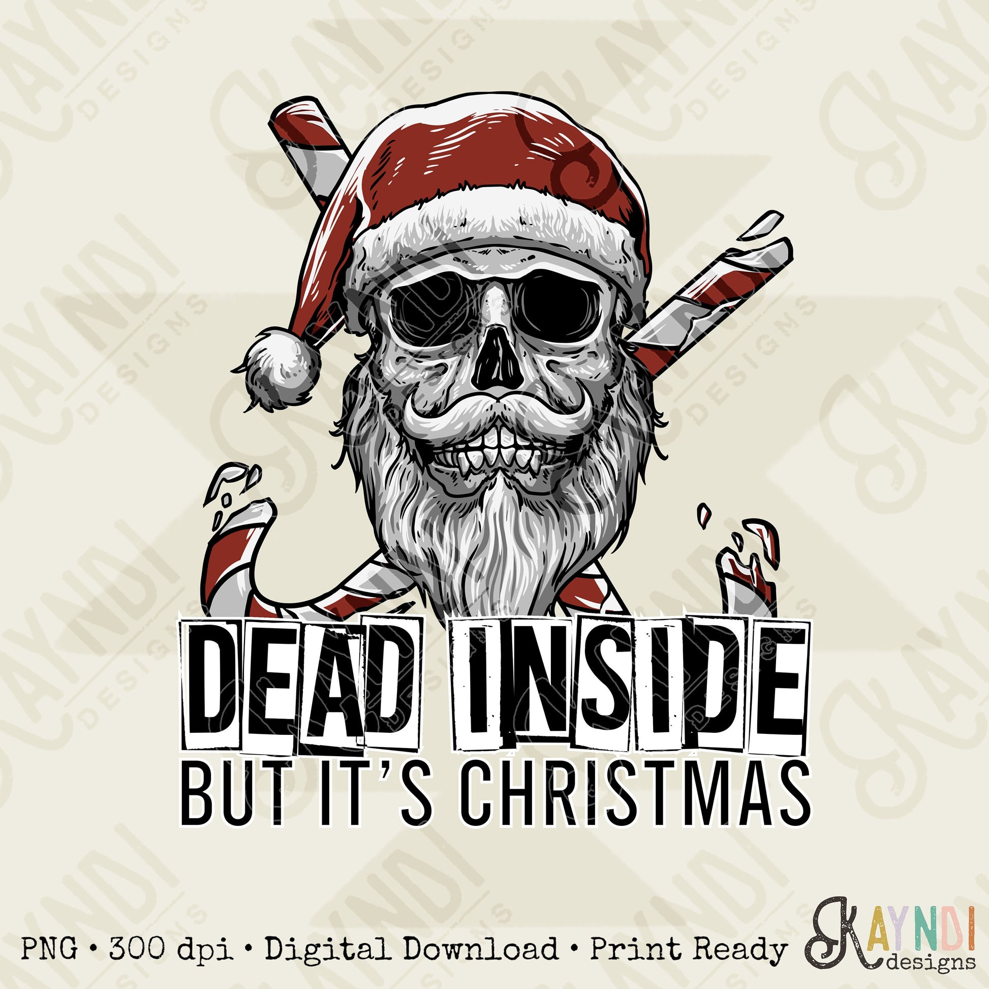 Dead Inside But Its Christmas Skull Sublimation Design PNG Digital Dow – KayndiDesigns dead-inside-but-its-christmas-skull-sublimation-design-png-digital-dow-kayndidesigns