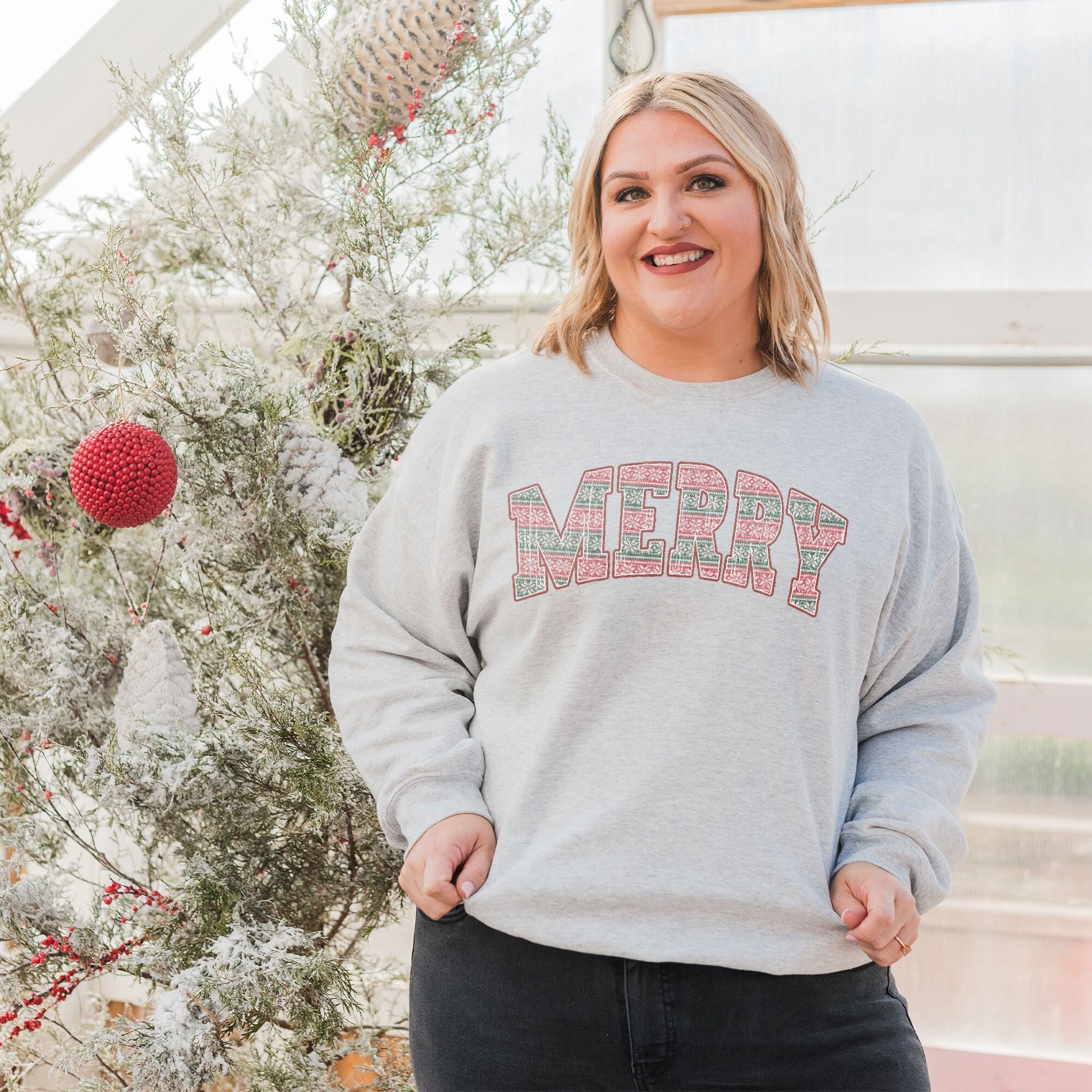 Merry Sublimation Design PNG Digital Download Printable Christmas Sweater Varsity College Merry Christmas Winter Mama Holly Jolly Retro