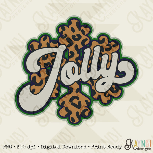 Jolly Leopard Snowflake Blue Green Sublimation Design PNG Digital Download Printable Retro Groovy Snowflake Christmas Winter Holly Cheetah