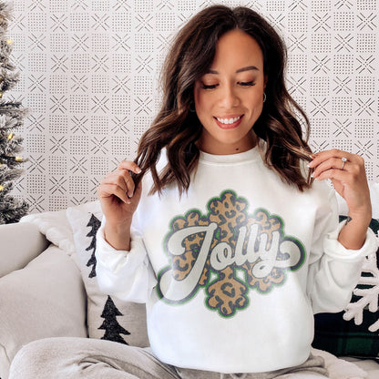 Jolly Leopard Snowflake Blue Green Sublimation Design PNG Digital Download Printable Retro Groovy Snowflake Christmas Winter Holly Cheetah