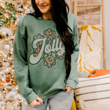 Jolly Leopard Snowflake Blue Green Sublimation Design PNG Digital Download Printable Retro Groovy Snowflake Christmas Winter Holly Cheetah