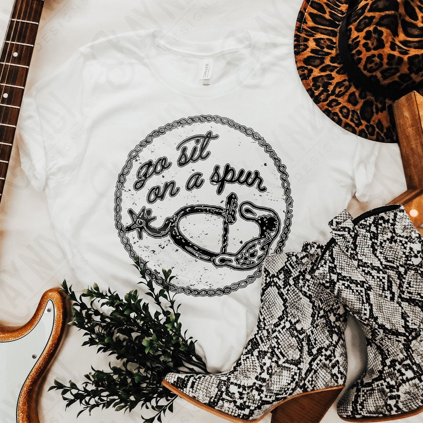 Go Sit On A Spur Single Color | Western Sublimation Design PNG Digital Download Printable