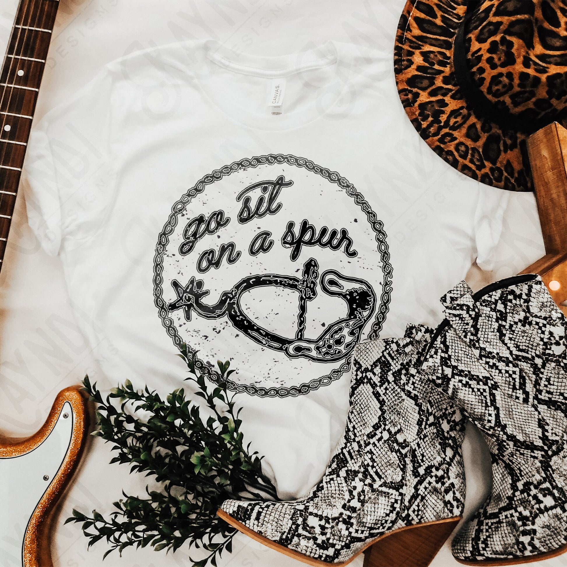 Go Sit On A Spur Single Color | Western Sublimation Design PNG Digital Download Printable