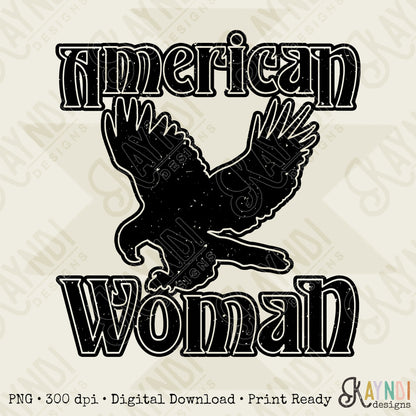 American Woman Sublimation Design PNG Digital Download Printable Retro Eagle 70s 4th of July Cheetah Leopard Boho USA Flag Patriotic Single