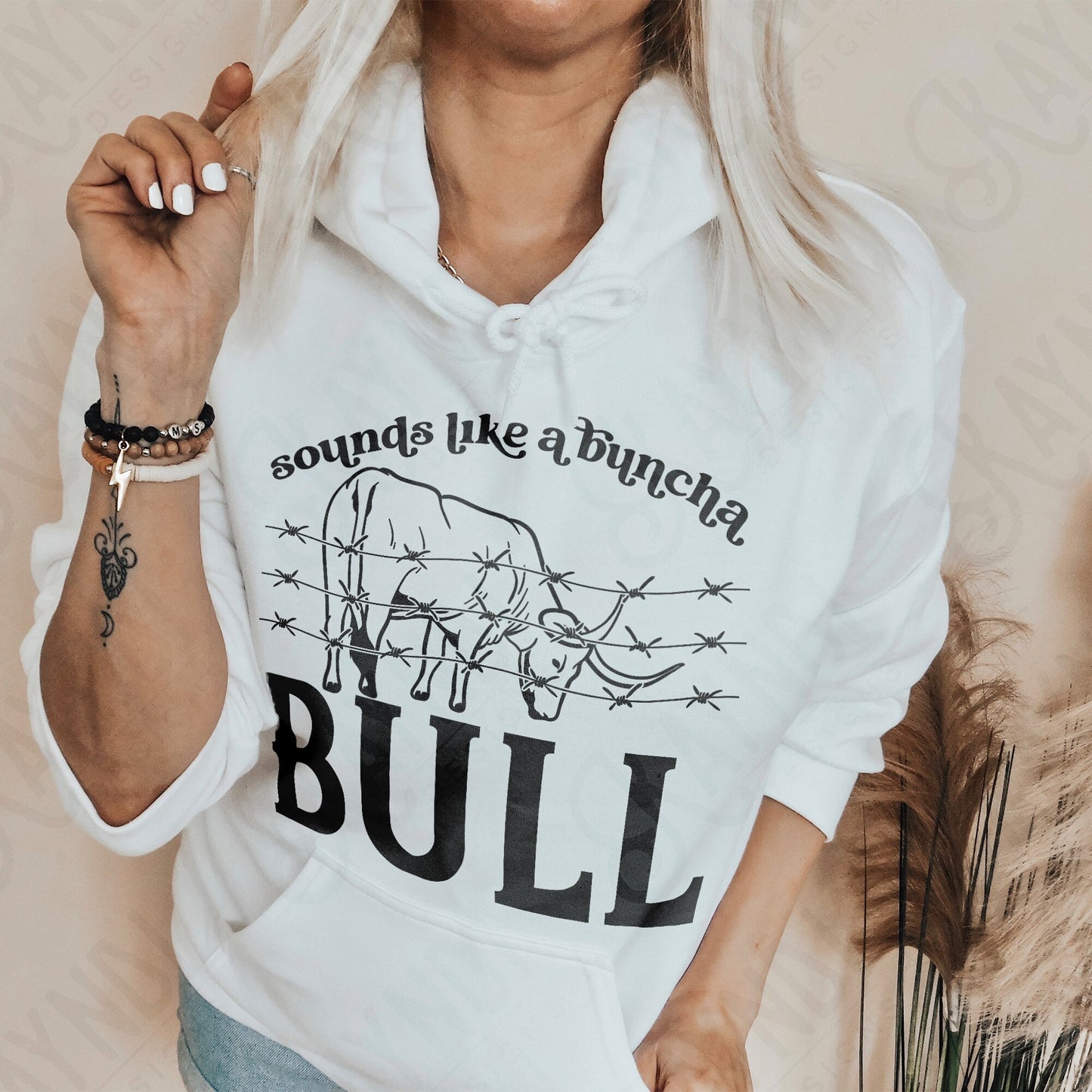 Sounds Like a Buncha Bull Sublimation Design PNG Digital Download Printable