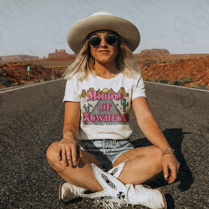 Middle of Nowhere Sublimation Design PNG Digital Download Printable