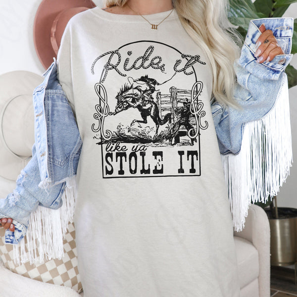 Ride It Like You Stole It Sublimation Design PNG Digital Download Printable