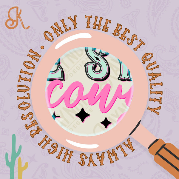 Dime Store Cowgirl Sublimation Design PNG Digital Download Printable