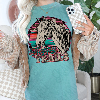 Happy Trails Sublimation Design PNG Digital Download Printable
