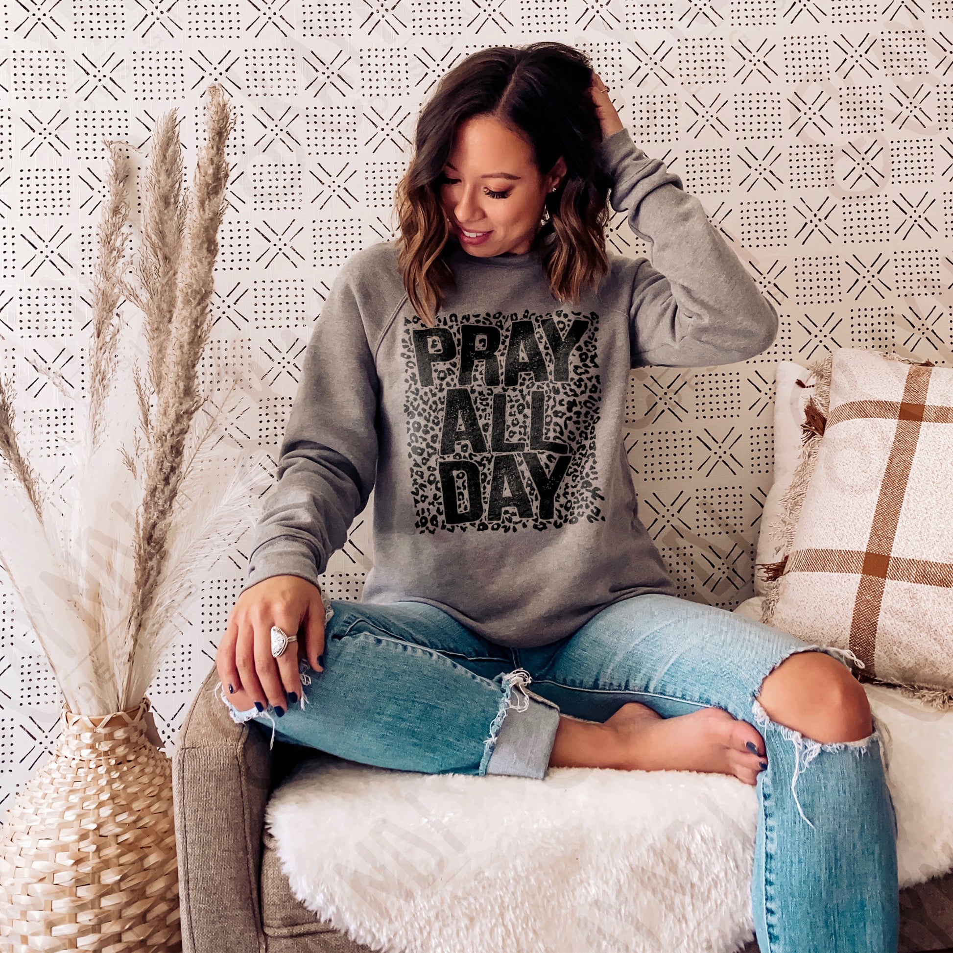 Pray All Day Sublimation Design PNG Digital Download Printable