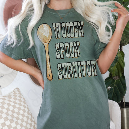 Wooden Spoon Survivor Sublimation Design PNG Digital Download Printable