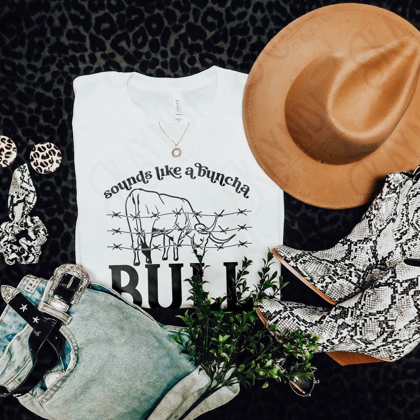 Sounds Like a Buncha Bull Sublimation Design PNG Digital Download Printable