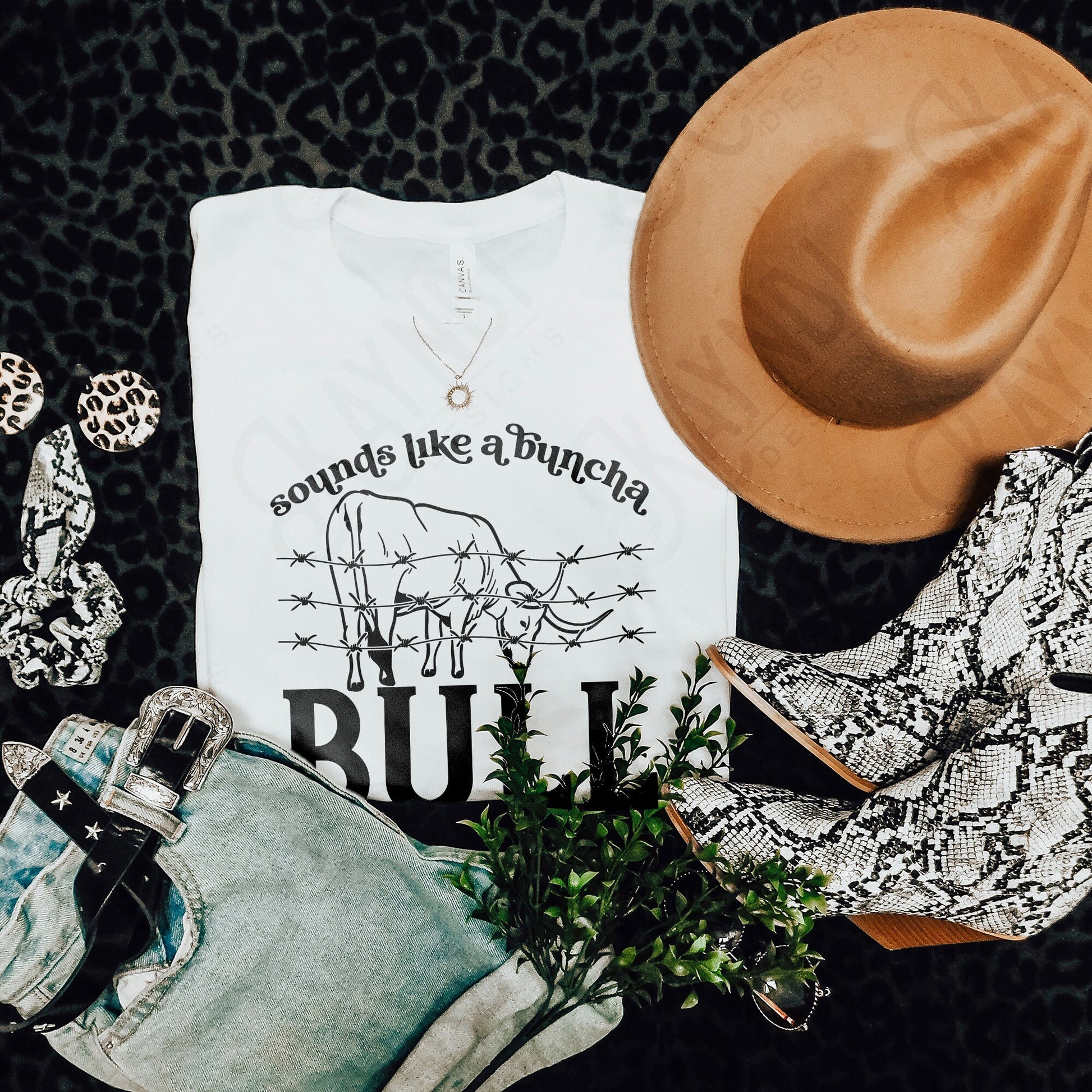 Sounds Like a Buncha Bull Sublimation Design PNG Digital Download Printable