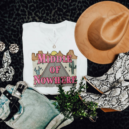 Middle of Nowhere Sublimation Design PNG Digital Download Printable