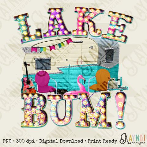 Lake Bum Sublimation Design PNG Digital Download Printable