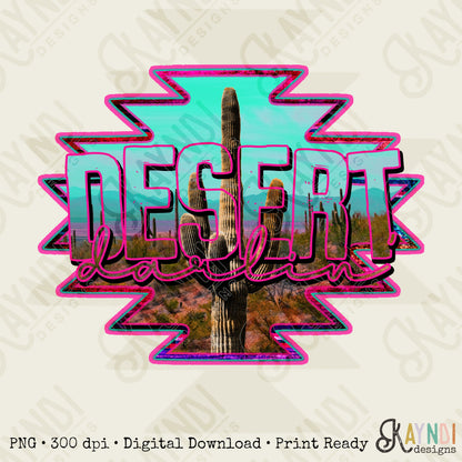 Desert Darlin Sublimation Design PNG Digital Download Printable