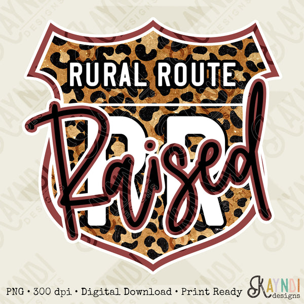 Rural Route Raised Sublimation Design PNG Digital Download Printable
