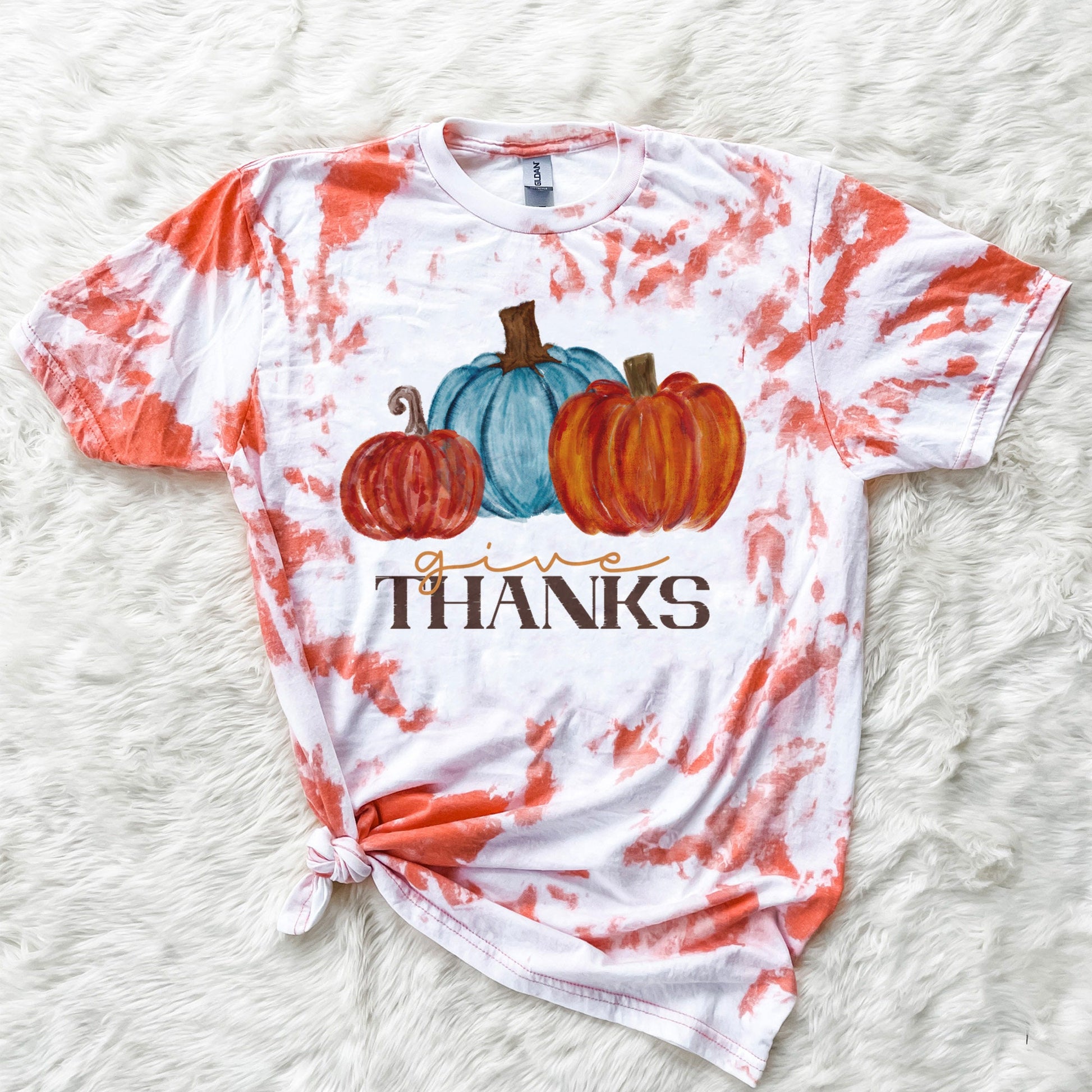 Give Thanks Sublimation Design PNG Digital Download Printable Fall Autumn Watercolor Pumpkins Teal Thanksgiving Harvest Pumpkin Patch