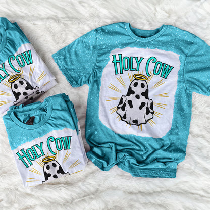 Holy Cow Sublimation Design PNG Digital Download Printable Cow Ghost Halloween Christian Fall Angel Holy Ghost Religious Cow Print