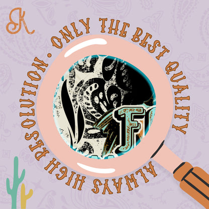 Falsom Hallow Blues Sublimation Design PNG Digital Download Printable Western Halloween Skull Cowboy Skeleton Country Southern Spooky