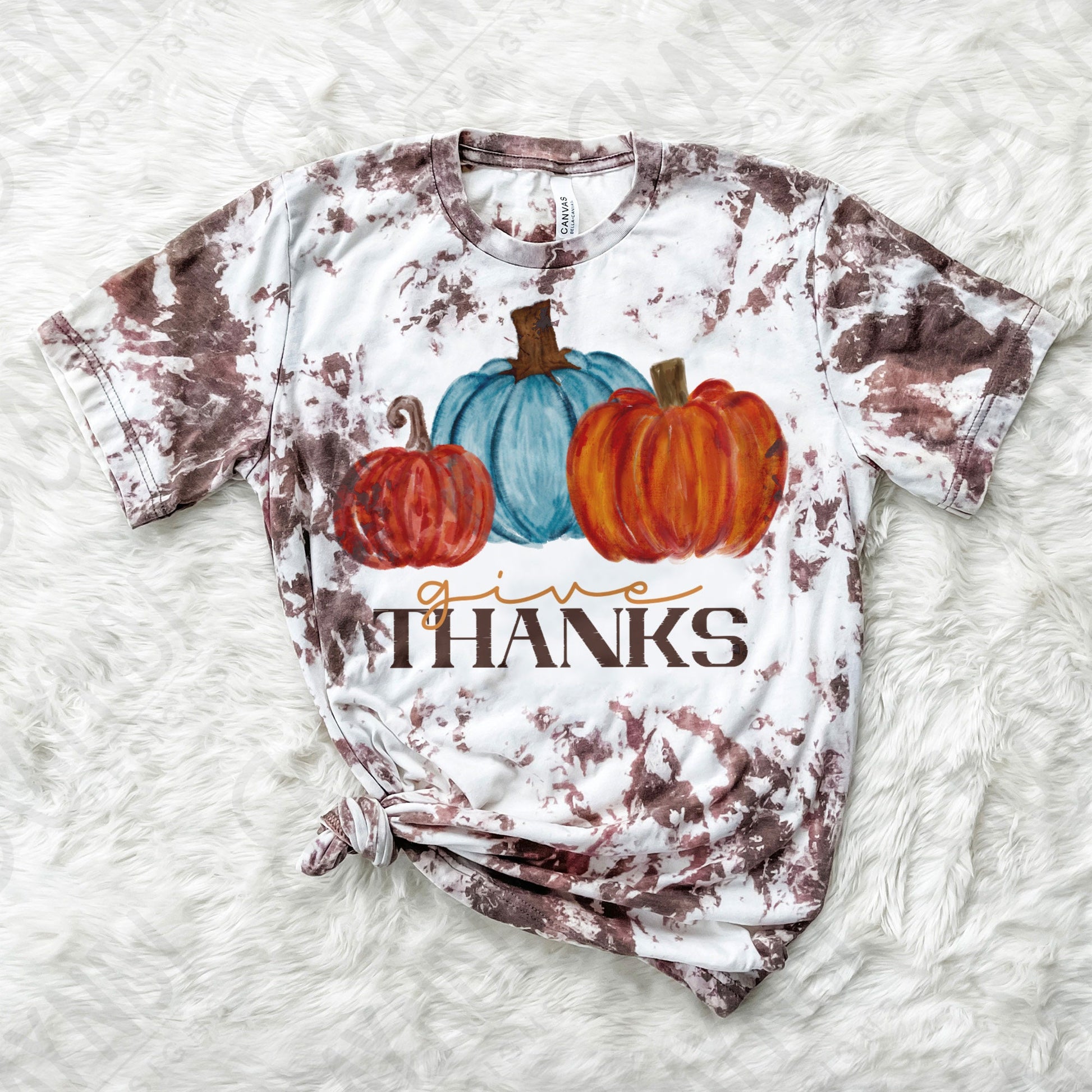 Give Thanks Sublimation Design PNG Digital Download Printable Fall Autumn Watercolor Pumpkins Teal Thanksgiving Harvest Pumpkin Patch