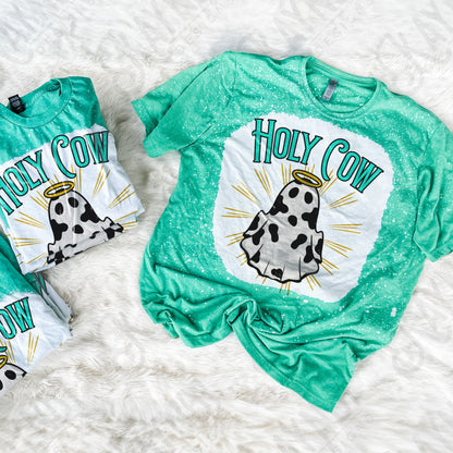 Holy Cow Sublimation Design PNG Digital Download Printable Cow Ghost Halloween Christian Fall Angel Holy Ghost Religious Cow Print