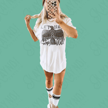 Let Her Stay Wild Leopard Dark Sublimation Design PNG Digital Download Printable
