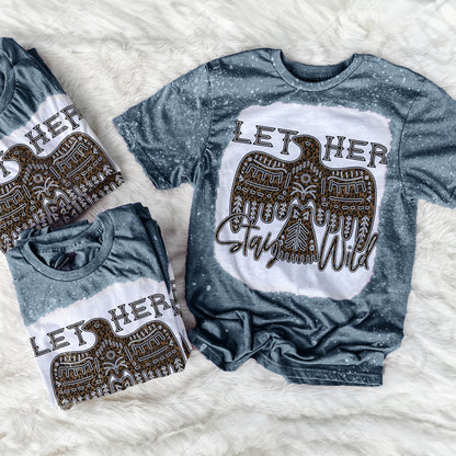 Let Her Stay Wild Leopard Dark Sublimation Design PNG Digital Download Printable
