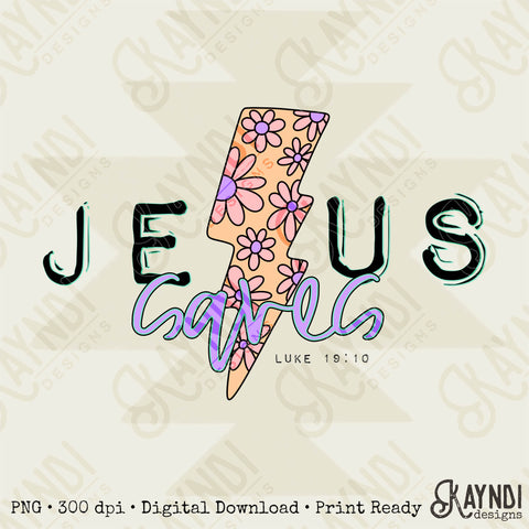 Jesus Saves Sublimation Design PNG Digital Download Printable
