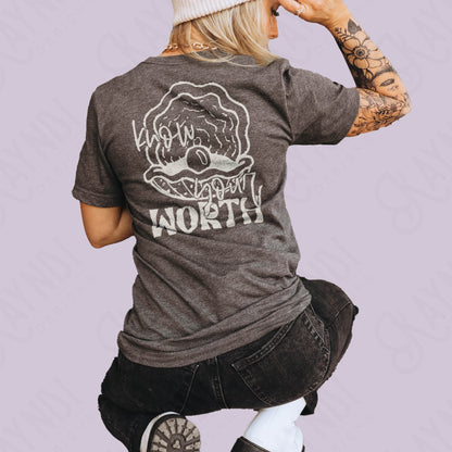 Know Your Worth Single Color Sublimation Design PNG Digital Download Printable